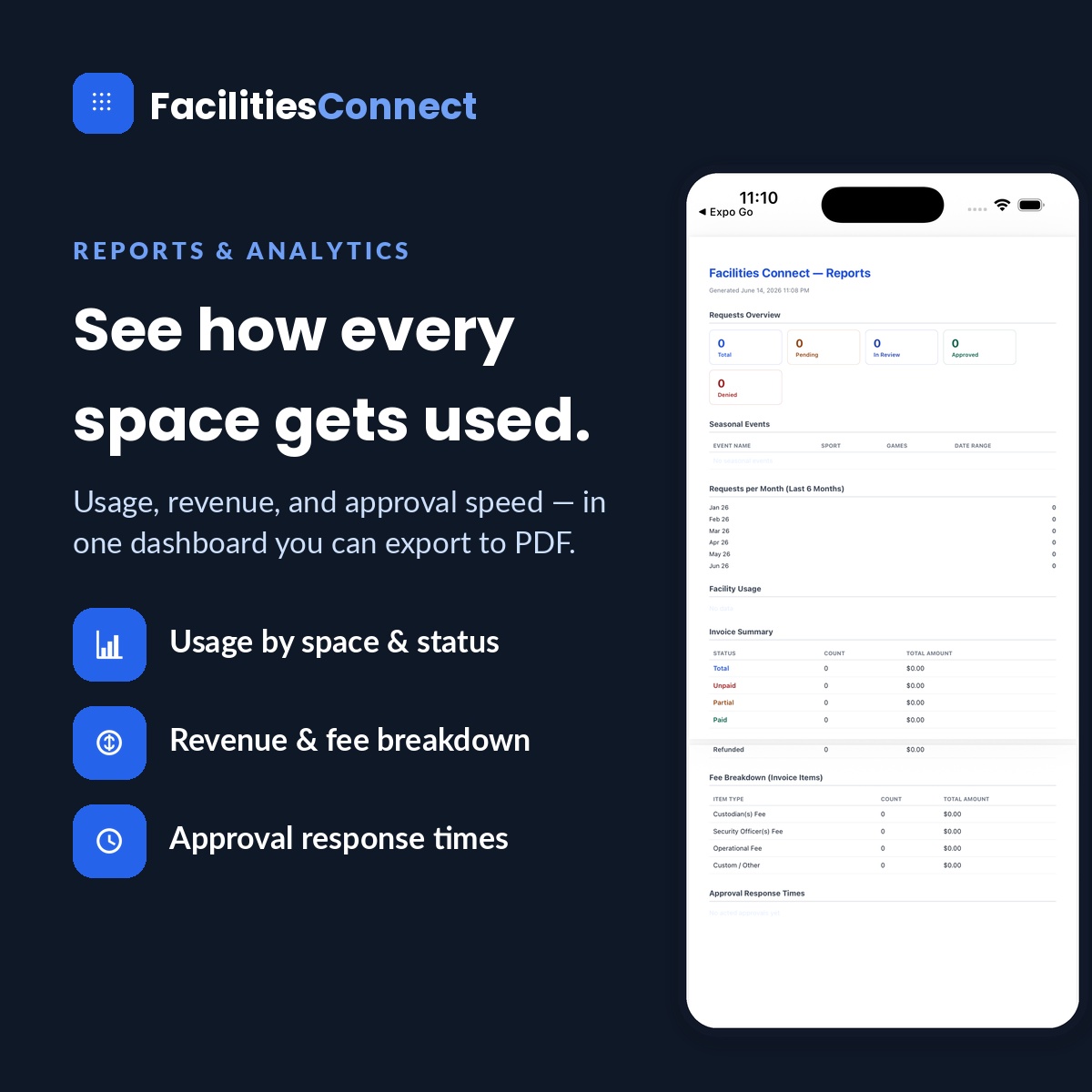 FacilityHub screen
