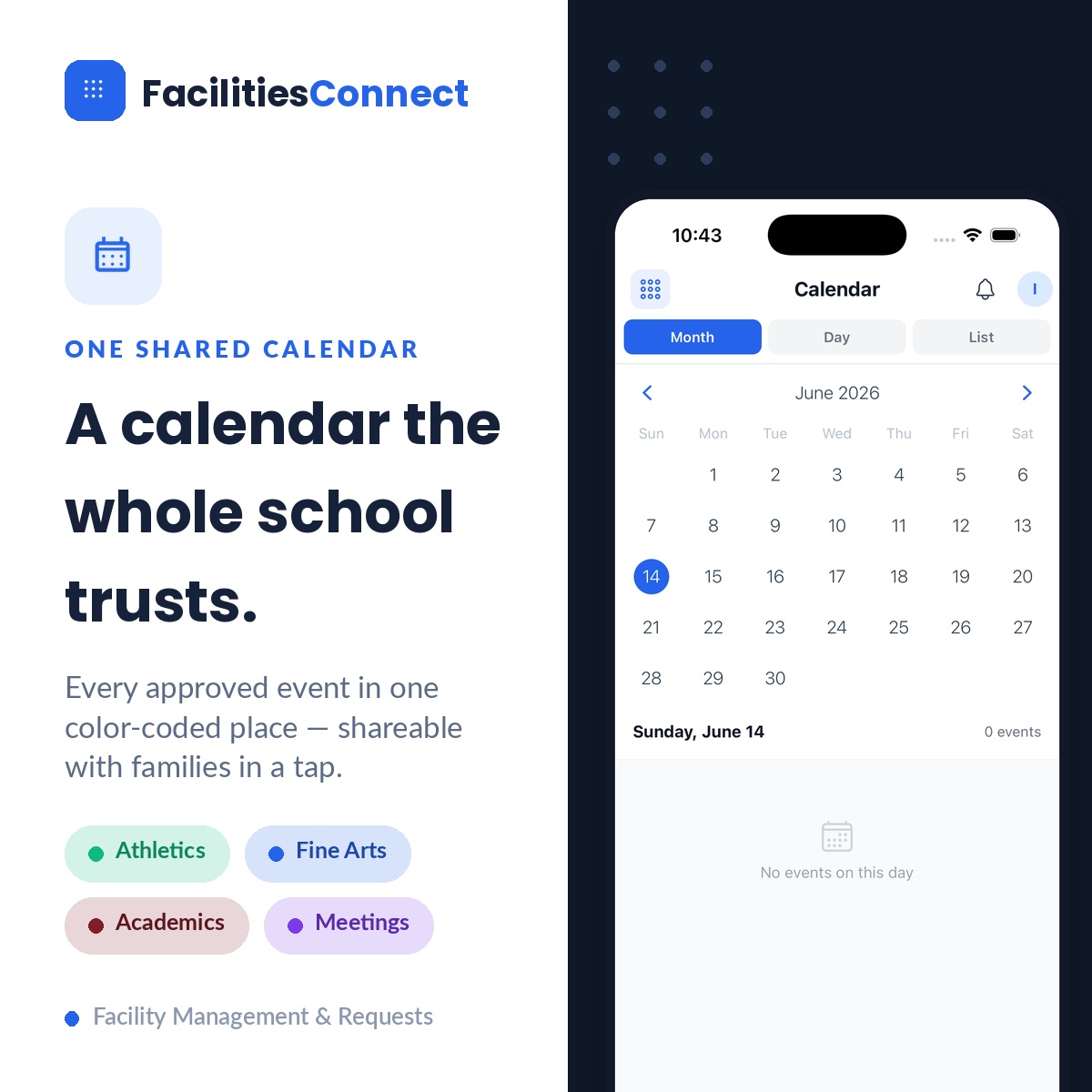 FacilityHub screen